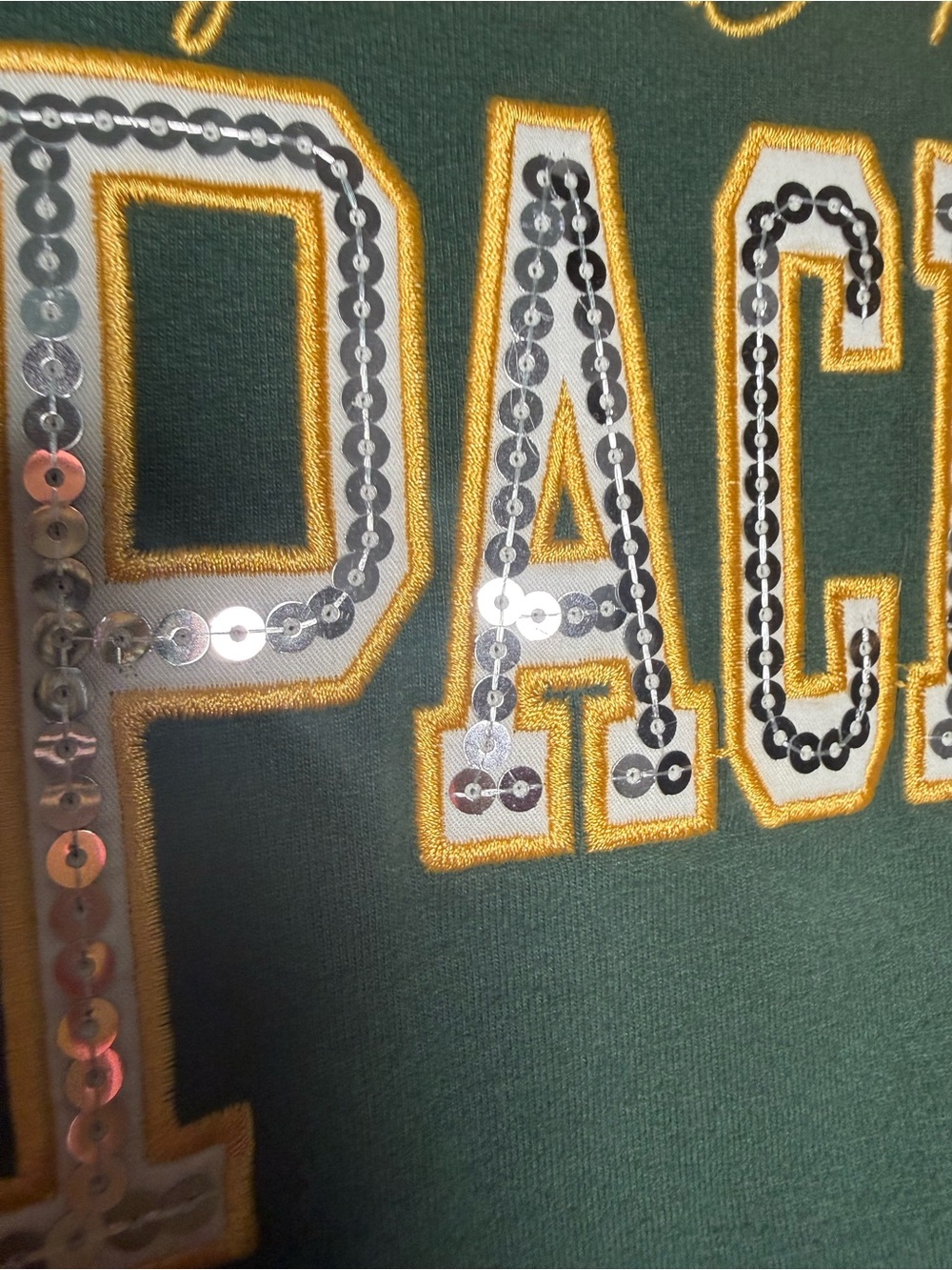 NFL Green Bay Packers Green Full-Zip Jacket with Yellow Trim - Picture 3 of 7